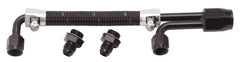 Edelbrock 80913 DUAL QUAD FUEL LINE KIT IN CLR/BLK FINISH