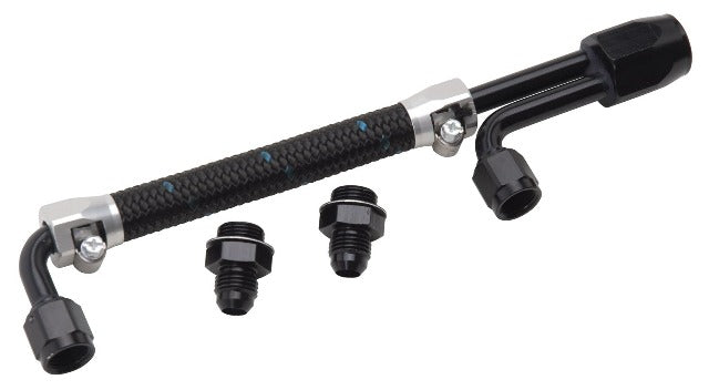 Edelbrock 80913 DUAL QUAD FUEL LINE KIT IN CLR/BLK FINISH