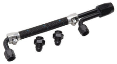 Edelbrock 80913 DUAL QUAD FUEL LINE KIT IN CLR/BLK FINISH