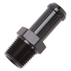 Edelbrock 8114 HOSE END STRAIGHT 3/8 NPT TO 1/2 BARB BLACK ANODIZE