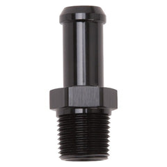Edelbrock 8114 HOSE END STRAIGHT 3/8 NPT TO 1/2 BARB BLACK ANODIZE