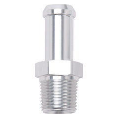 Edelbrock 8115 HOSE END STRAIGHT 3/8 NPT TO 1/2 BARB CLEAR ANODIZE