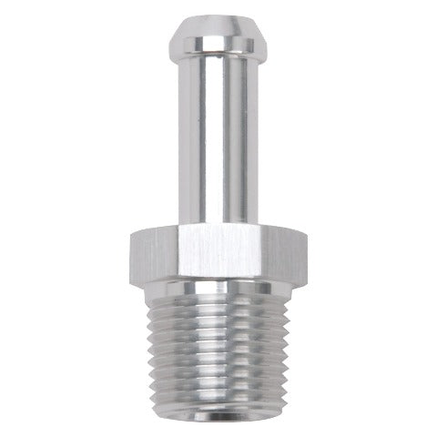 Edelbrock 8118 HOSE END STRAIGHT 3/8 NPT TO 3/8 BARB CLEAR ANODIZED