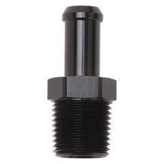 Edelbrock 8119 HOSE END STRAIGHT 1/2 NPT TO 1/2 BARB BLACK ANODIZED