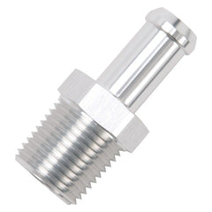 Edelbrock 8121 HOSE END STRAIGHT 1/2 NPT TO 1/2 BARB CLEAR ANODIZE