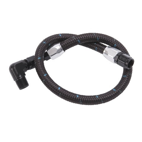 Edelbrock 81243 BLACK BRAIDED STAINLESS STEEL FUEL HOSE KIT