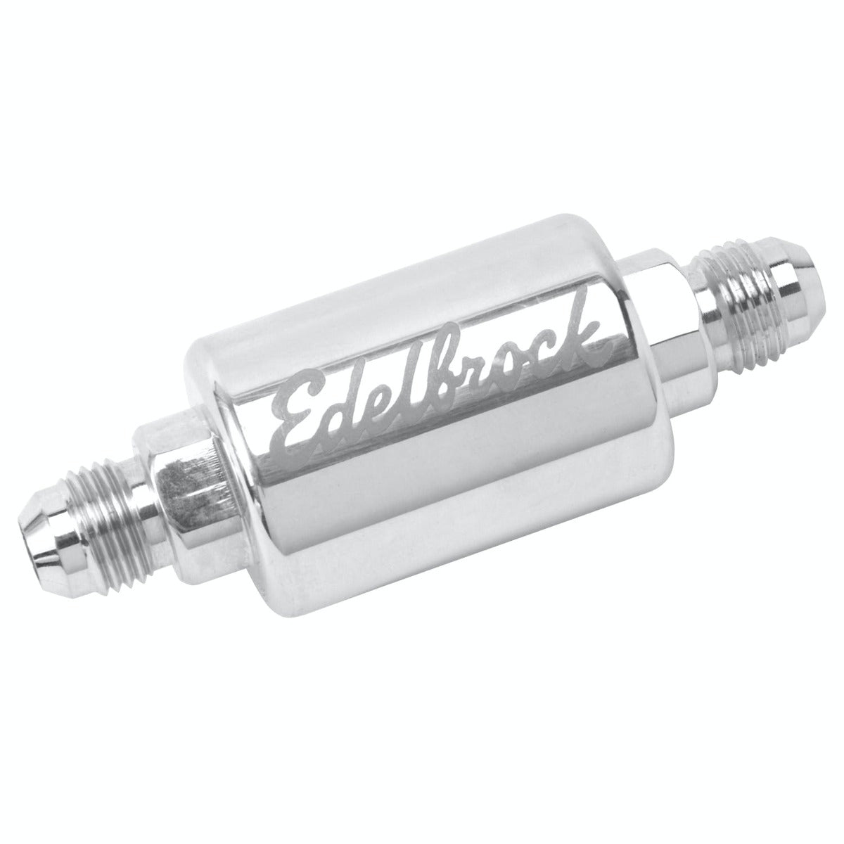 Edelbrock 8129 HIGH FLOW BILLET ALUMINUM FUEL FILTER POLISHED FINISH