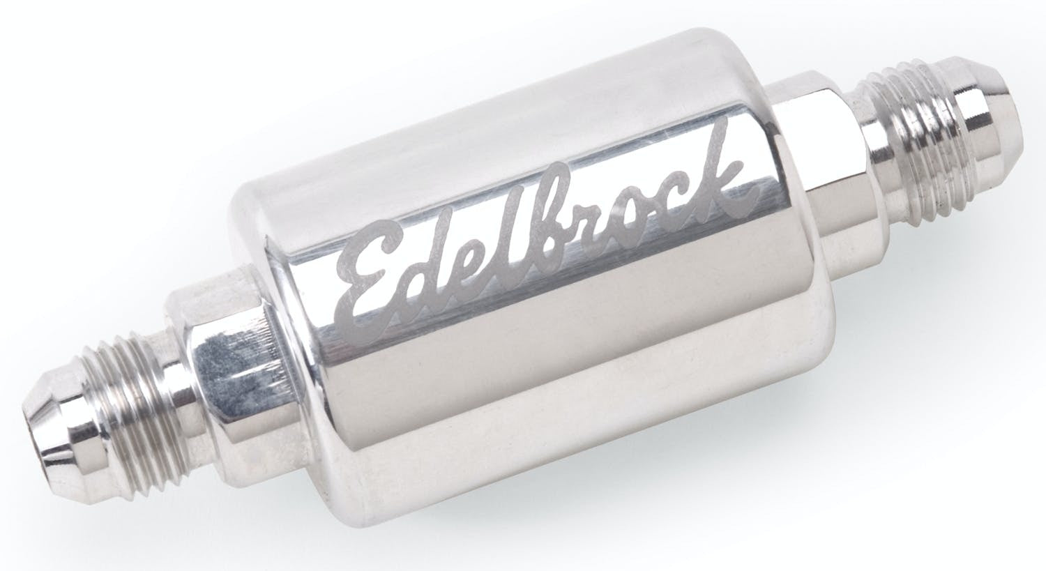 Edelbrock 8129 HIGH FLOW BILLET ALUMINUM FUEL FILTER POLISHED FINISH