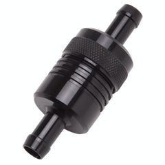 Edelbrock 8157 FUEL FILTERS ALUM 3 x 1 - 1/8 DIAMETER, 3/8 INLET/OUTLET BLACK