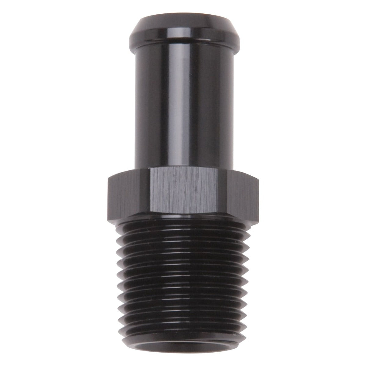 Edelbrock 8159 Heater Hose End Fitting - Straight with 1/2 NPT and 5/8 Barb.