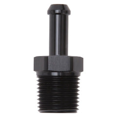 Edelbrock 8185 HOSE END STRAIGHT 1/2 NPT x 3/8 BARB BLACK ANODIZE