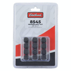 Edelbrock 8545 BOLT KIT, HEADER 3/8-16 x 1 BLACK OXIDE