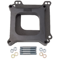 Edelbrock 8710 Carburetor Spacer - 4150-Style 1 Open Spacer Black Phenolic Plastic