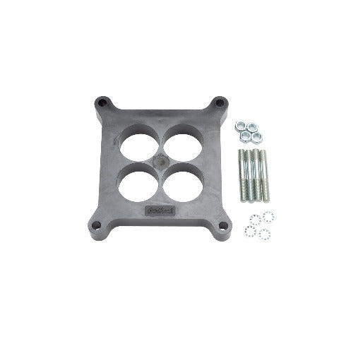Edelbrock 8713 Carburetor Spacer - 4150-Style 2 4-Hole Spacer, Black Phenolic Plastic