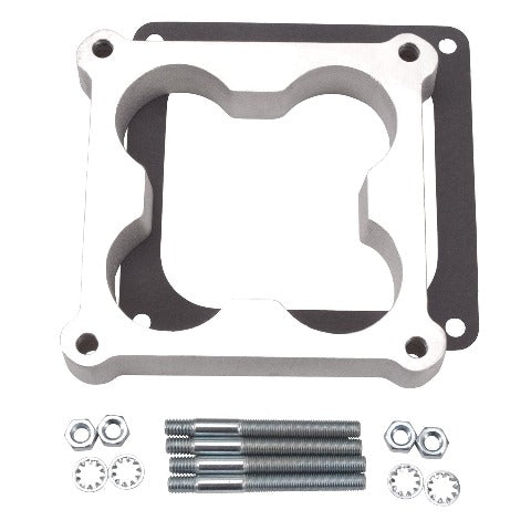 Edelbrock 8718 Carburetor Spacer - 4500-Style 1 Open Cloverleaf Spacer for Holley, Aluminum