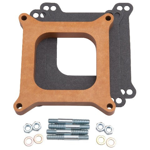 Edelbrock 8719 Carburetor Spacer - 4150-Style 3/4 Open Spacer, Wood Fiber Laminate