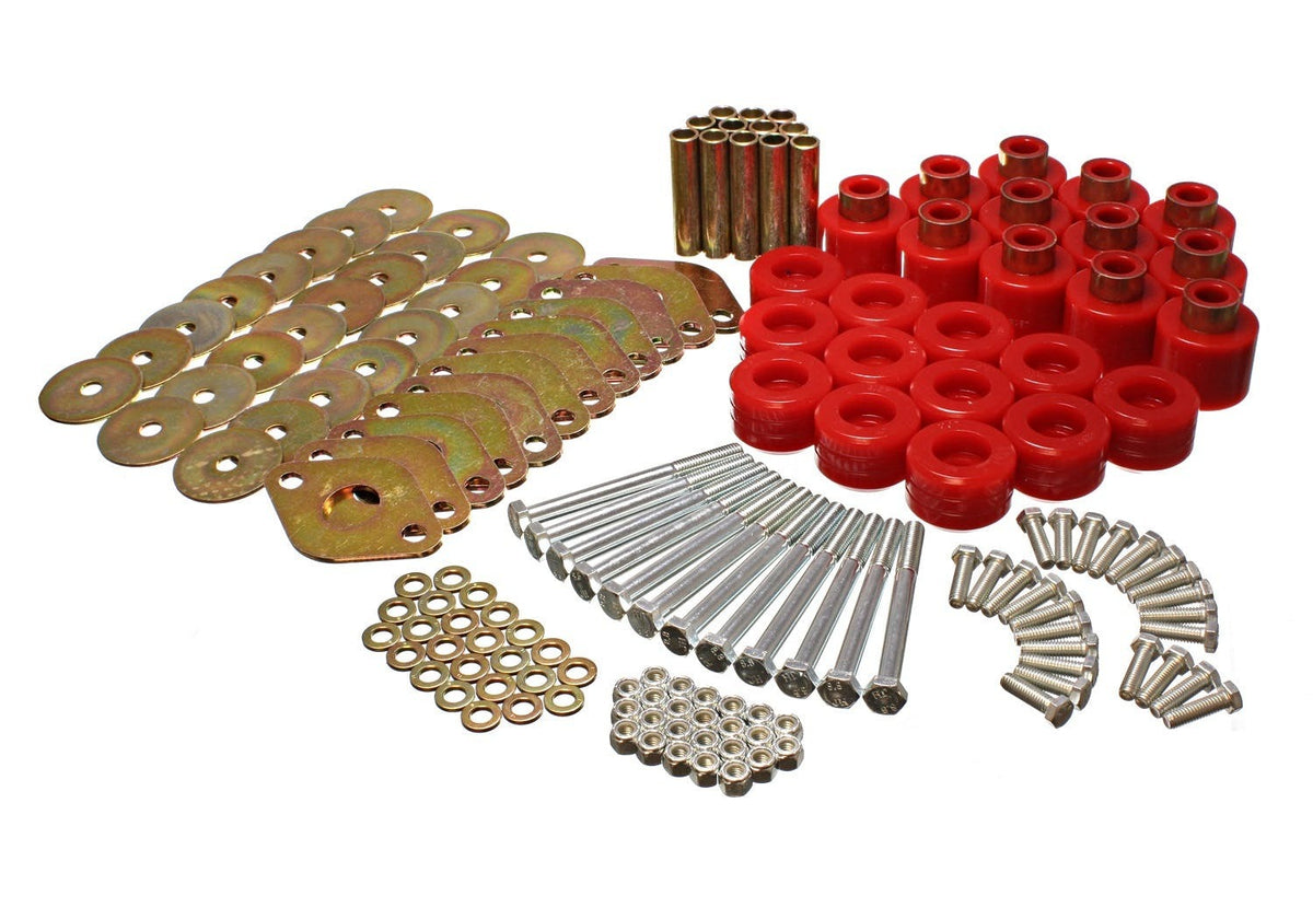 Energy Suspension 2.4110R BODY MOUNT SET 1in. LIFT W/HARDWARE