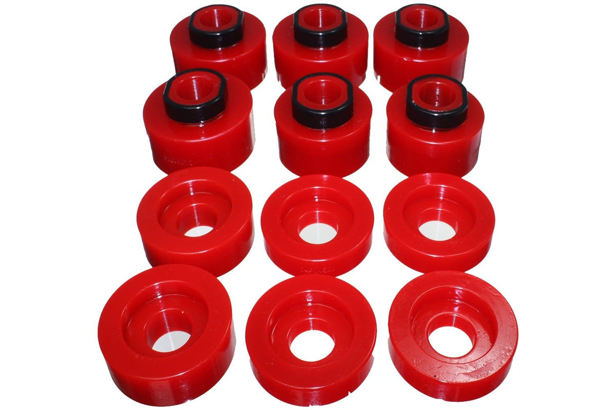 Energy Suspension 4.4125R Body Mount Set, Red Performance Polyurethane