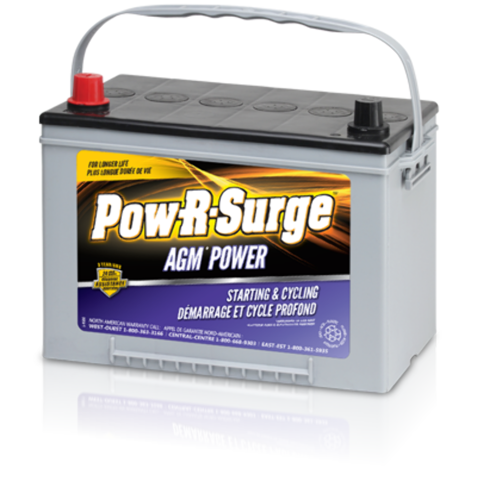 Pow-R-Surge Intimidator AGM Battery, Group 34/78, 750 CCA 9A78DT