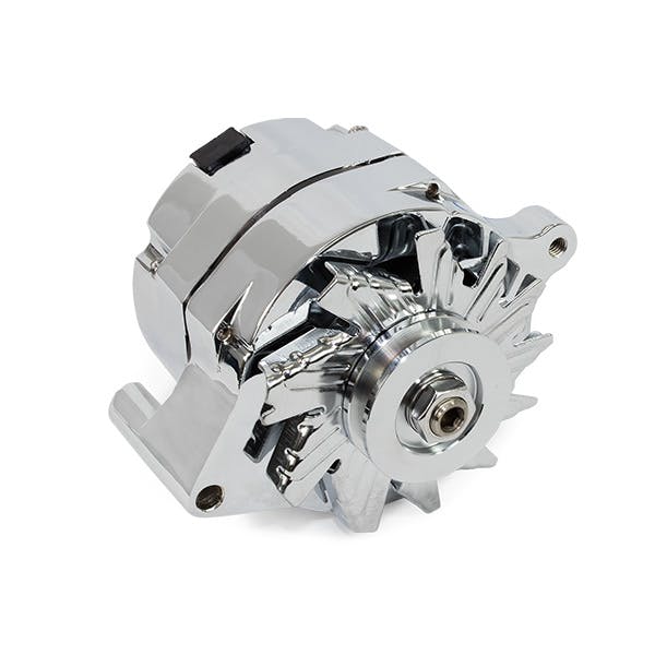 Top Street Performance ES1031C Alternator 1 or 3 Wire Setup Chrome