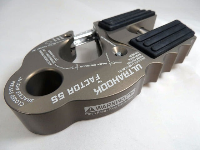 Factor 55 00250-06 Ultrahook Winch Hook With Shackle Mount - Gray