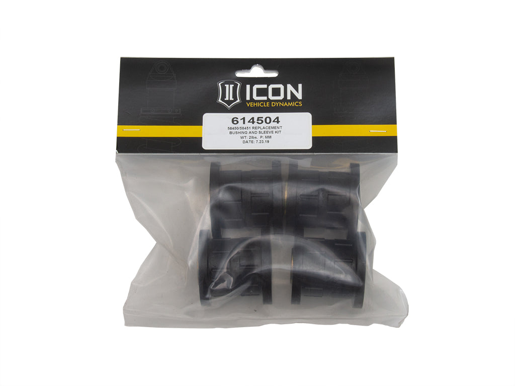 ICON Vehicle Dynamics 614504 58450 / 58451 Replacement Bushing and Sleeve Kit