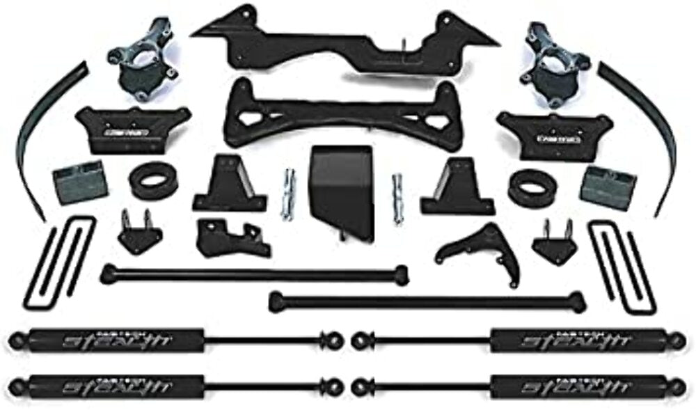 Fabtech FTS21014BK 6in. PERF SYS W/STEALTH 88-98 GM K1500 PU 4WD/92-99 SUB/2DR B LZR/4DR TAHOE 4WD