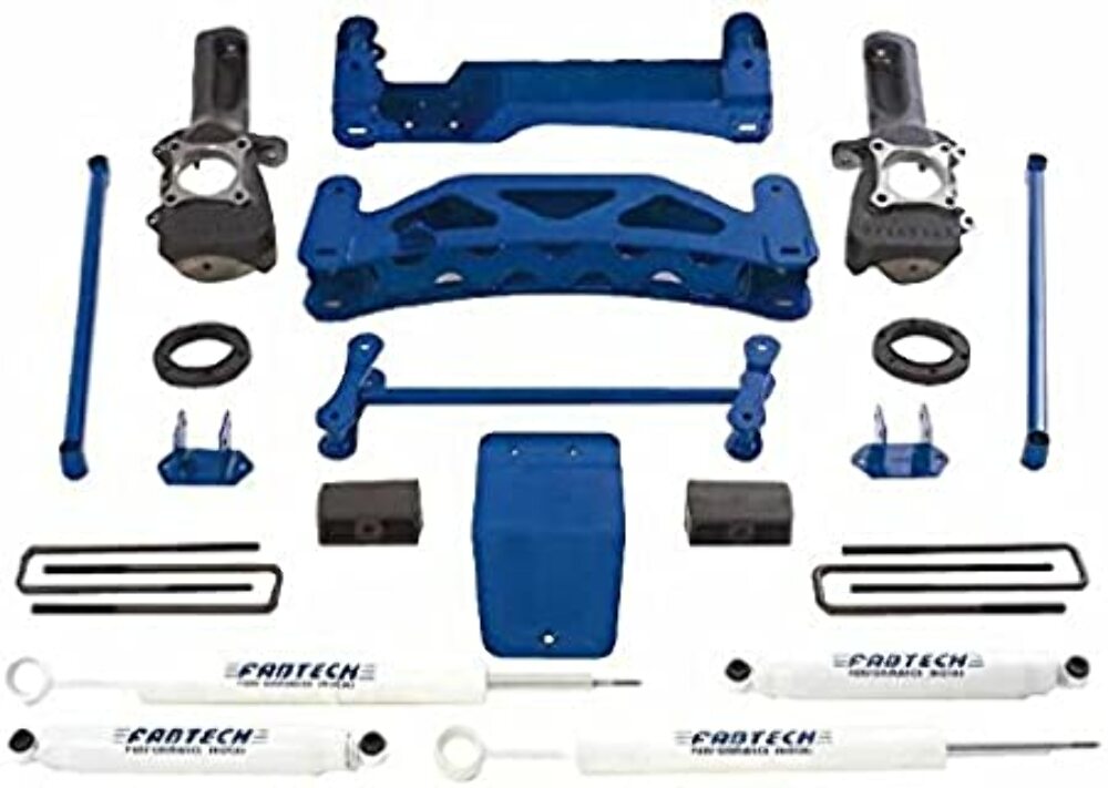 Fabtech FTS22017BK 6in. BASIC SYS W/FRT SHK EXTNS/STEALTH RR 04-08 FORD F150 4W D V8 ONLY