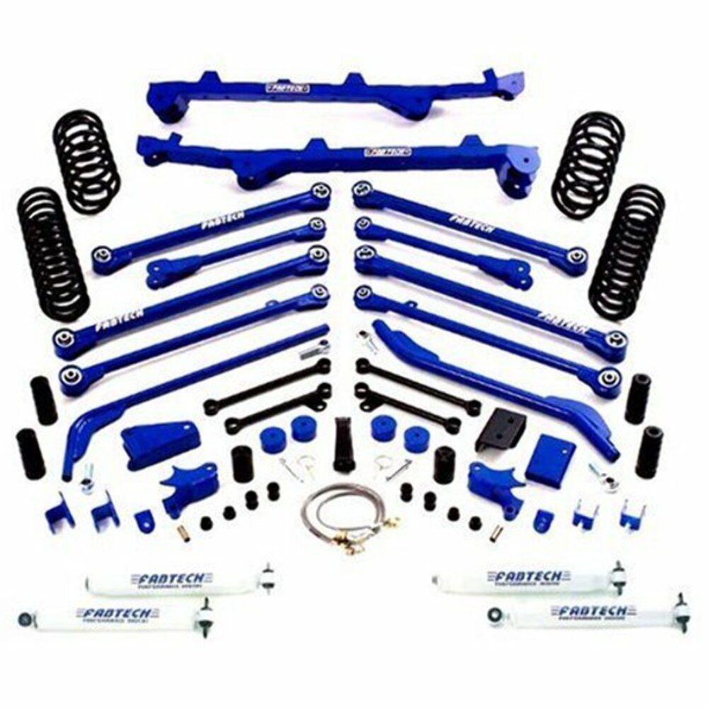 Fabtech FTS24003BK 6in. LONGARM W/FRT/RR CS/STEALTH 97-02 JEEP TJ ALL MODELS 4WD