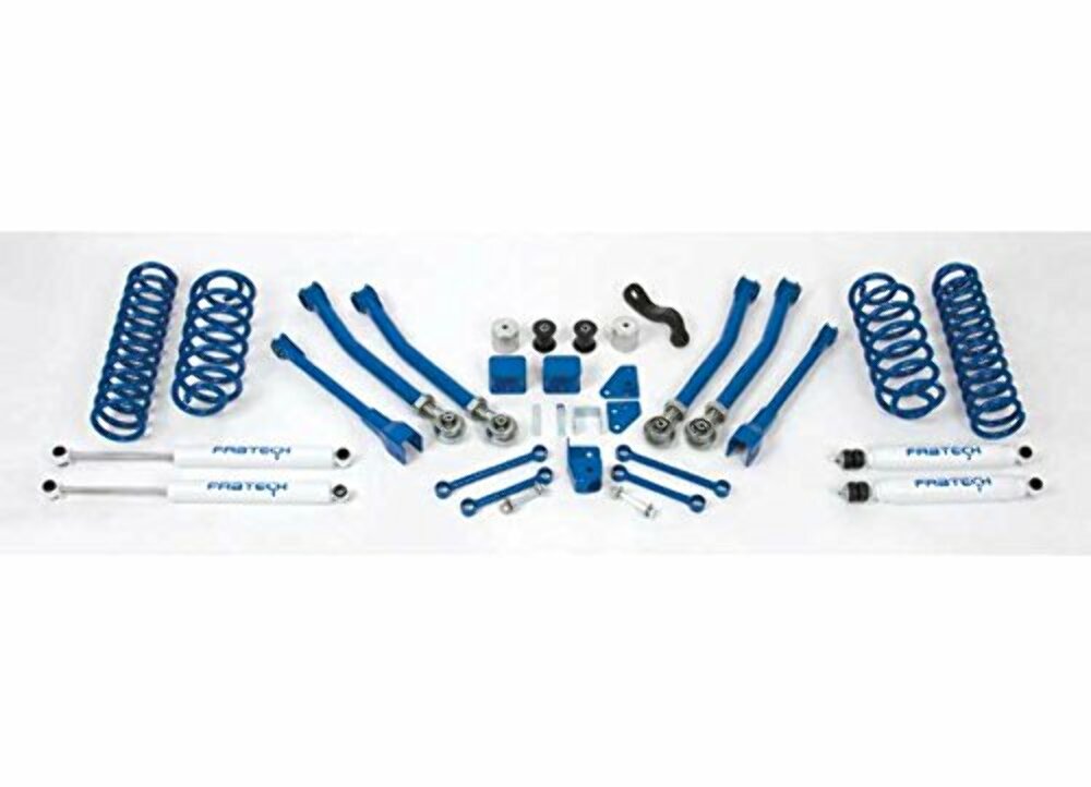 Fabtech FTS24081BK 5in. SHORTARM SYS W/COILS/STEALTH 07-15 JEEP JK 4WD