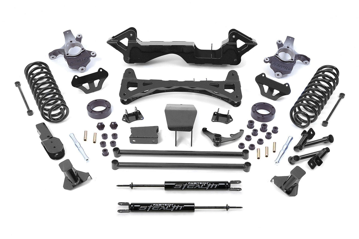 Fabtech K1007M 6in. PERF SYS W/STEALTH FRT 00-06 GM K1500 SUB/YUK/TAHOE/AVAL 4WD W/LOAD LVLNG R