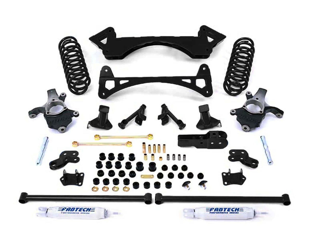 Fabtech K1011 6in. PERF SYS W/PERF FRT SHKS 00-06 GM C1500 SUB/YUK/TAHOE/AVAL 2WD W/STD RR SHK