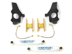 Fabtech K1013 3in. SPINDLE SYS W/PERF SHKS 04-08 GM COLORADO/CANYON 2WD
