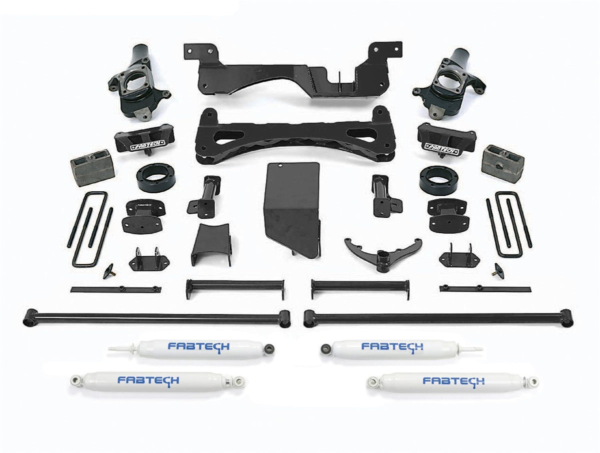 Fabtech K1014 6in. PERF SYS W/PERF SHKS 01-10 GM C/K2500HD; C/K3500 NON DUALLY