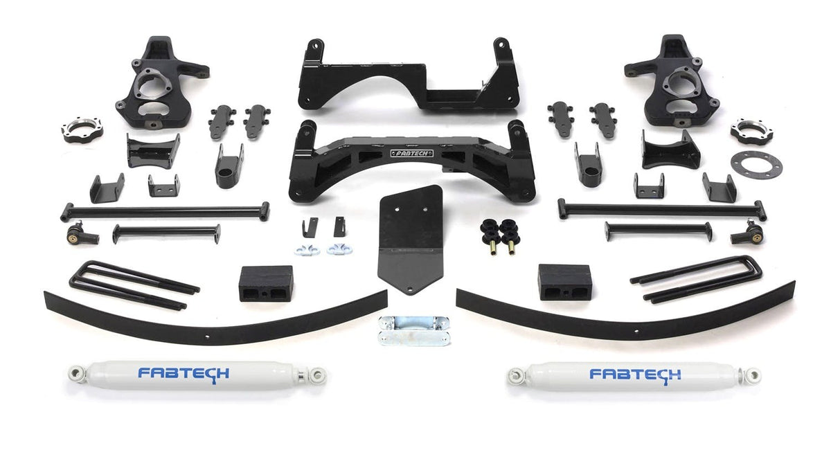 Fabtech K1024 6in. BASIC SYS W/PERF SHKS 07-13 GM K1500 P/U W/O AUTORIDE 4WD