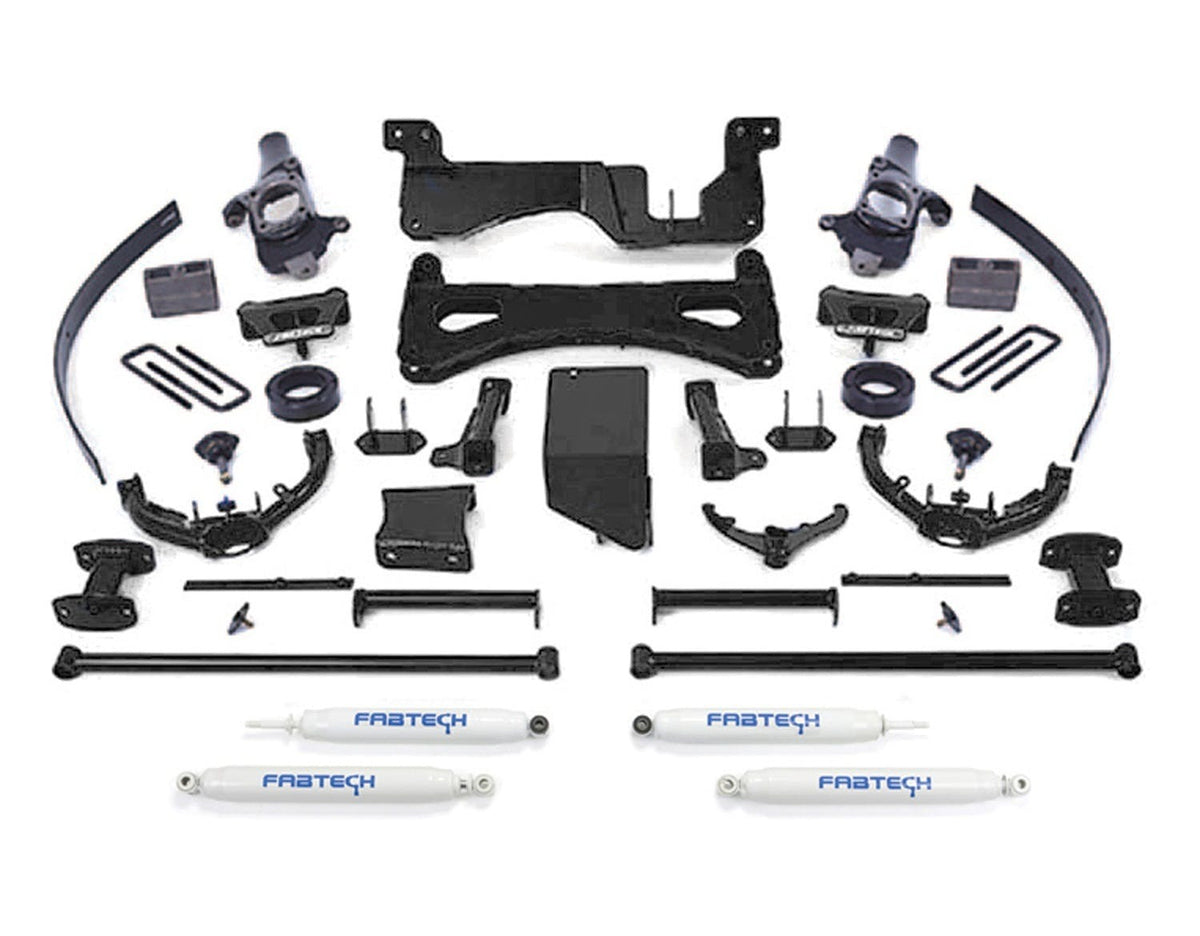 Fabtech K1030 8in. PERF SYS W/PERF SHKS 07-08 GM C/K2500HD; C/K3500 NON DUALLY