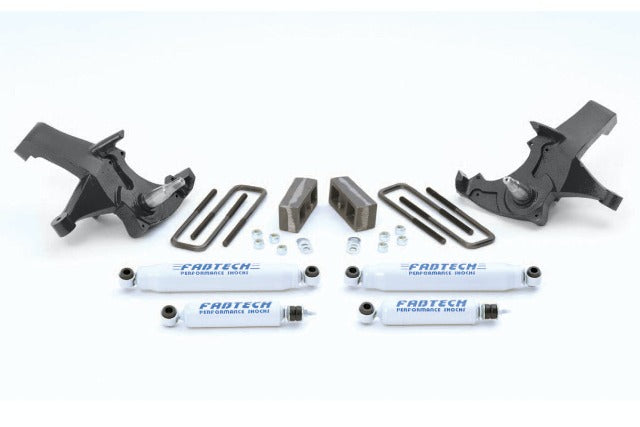 Fabtech K1037 4in. SPINDLE SYS W/PERF SHKS 92-99 GM C1500 SUB/YUK/TAHOE 2WD