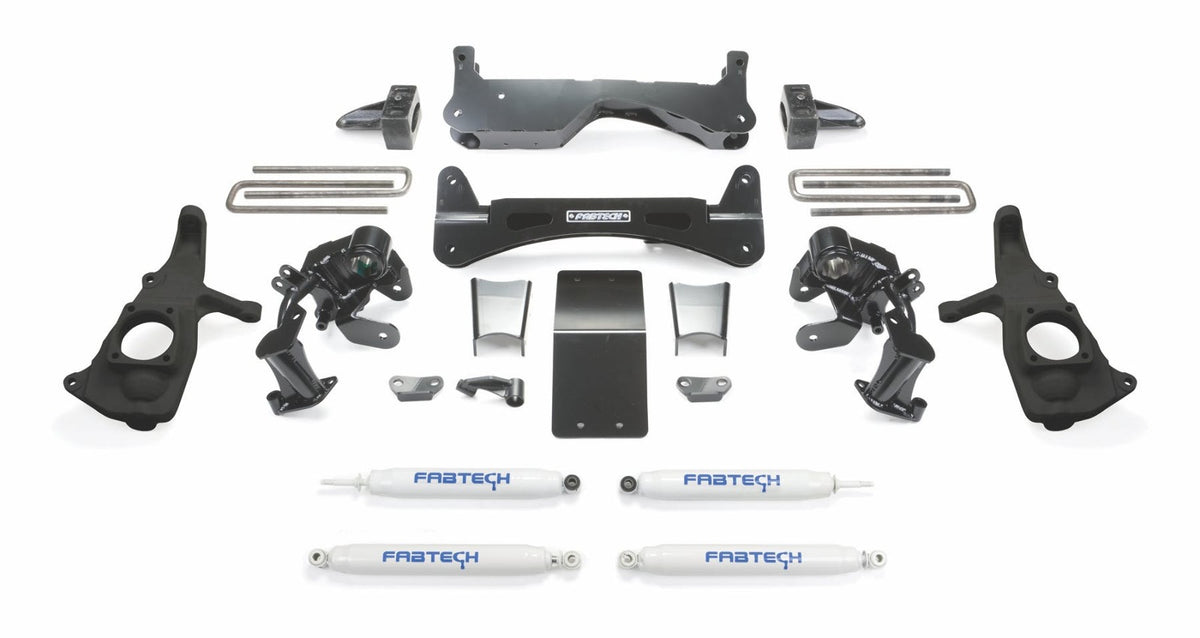 Fabtech K1046 6in. RTS SYS W/PERF SHKS 2011-12 GM 2500HD 2/4WD