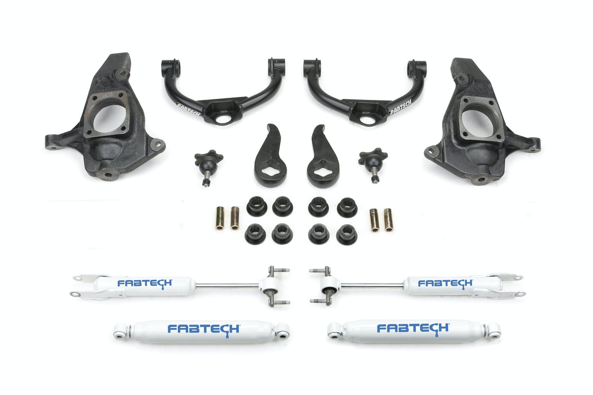 Fabtech K1055 4in. ULTIMATE SYS W/PERF SHKS 2011-12 GM 2500HD/3500HD