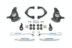 Fabtech K1064 4in. ULTIMATE SYS W/UNIBALL UCA/PERF SHOCKS 2011-16 GM C/K2500HD/3500HD