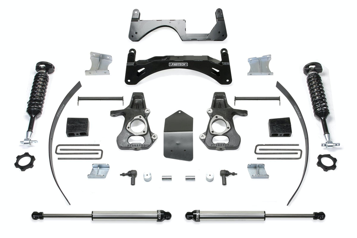 Fabtech K1068DL 6in. BASIC SYS W/DLSS 2.5 C/Os/RR DLSS 2014-15 GM C/K1500 P/U W/ALUM SUSP