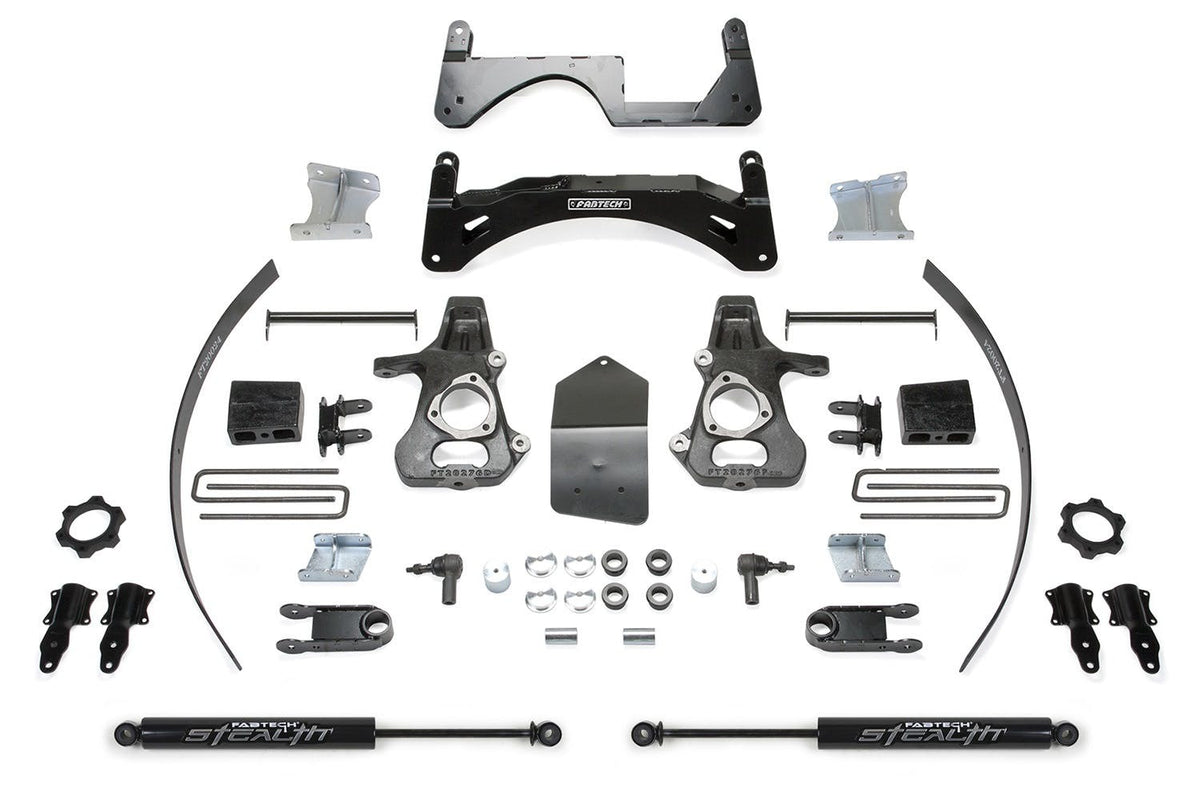 Fabtech K1068M 6in. BASIC SYS W/STEALTH 2014 GM K1500 P/U W/ALUM SUSP