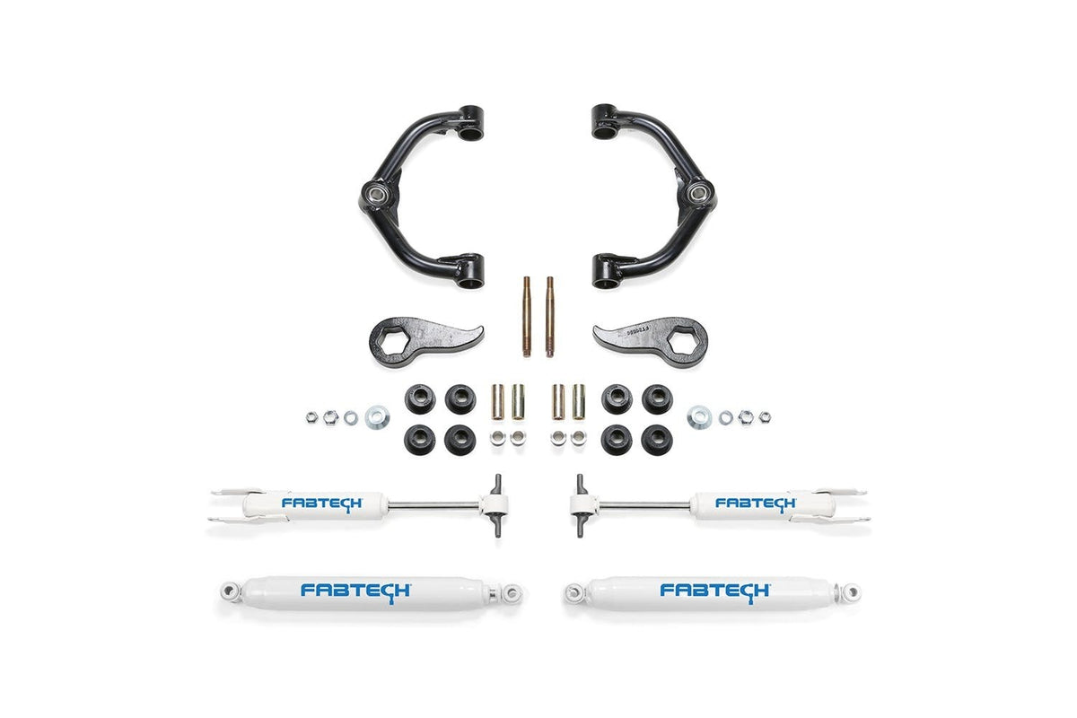 Fabtech K1103 3in. UCA KIT W/PERF SHKS 2011-15 GM C/K 2500HD/3500HD