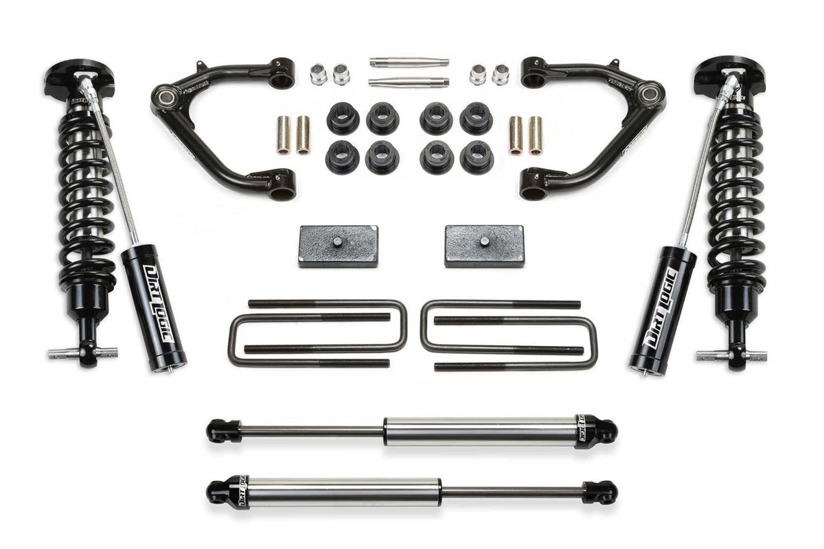 Fabtech K1130DL 3.5in. UNIBALL UCA SYS W/DL 2.5 RESI/2.25 2019 GM K1500 P/U