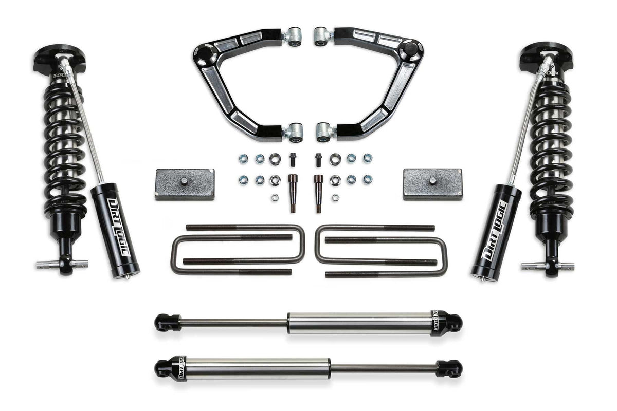 Fabtech K1145DL 3.5in. ALUM UCA SYS W/BUSHING ROD ENDS/DL 2.5 RESI/2.25 2019 GM K1500 P/U