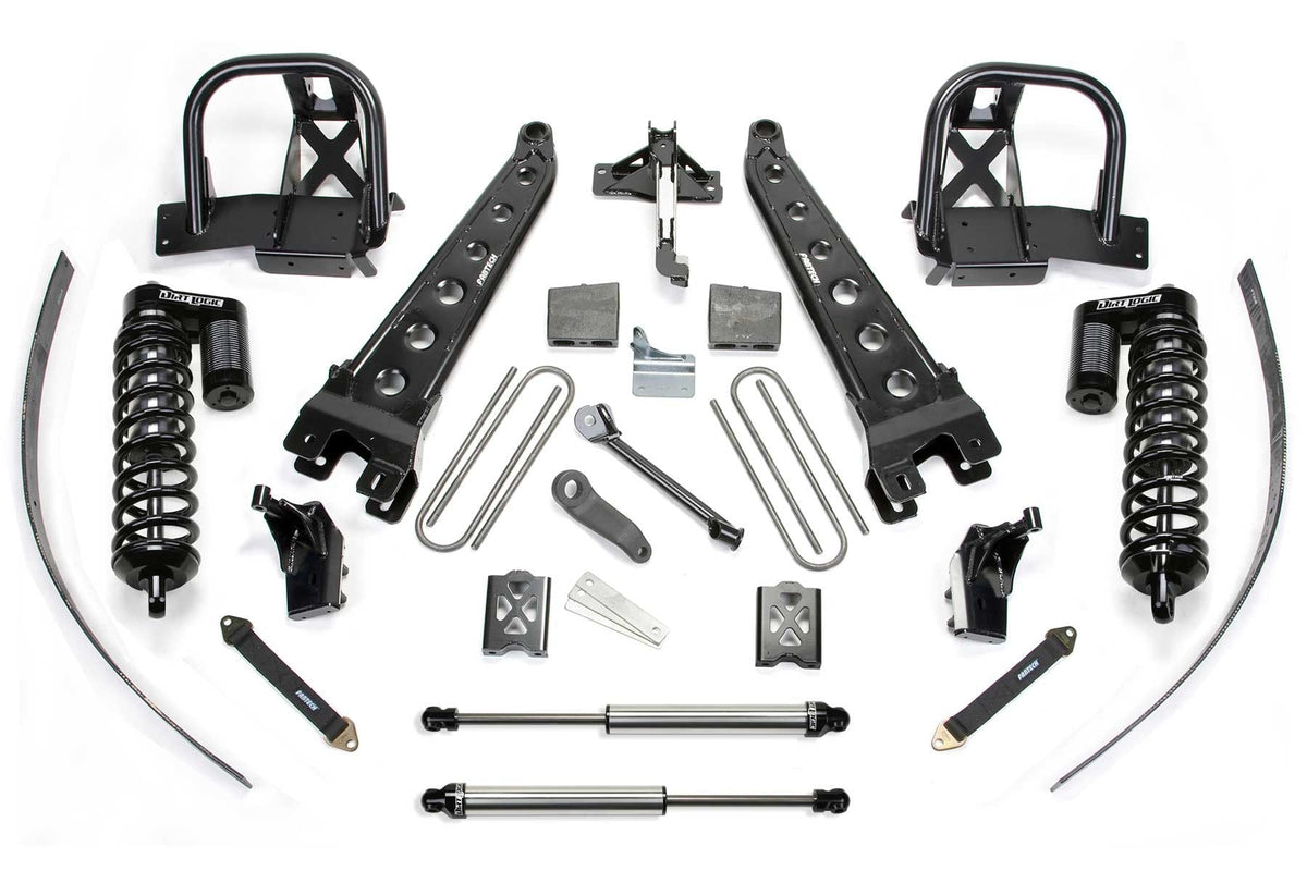 Fabtech K2016DL 8in. RAD ARM SYS W/DLSS 4.0 C/O/RR DLSS 05-07 FORD F250 4WD W/O FACTORY OVERLOAD