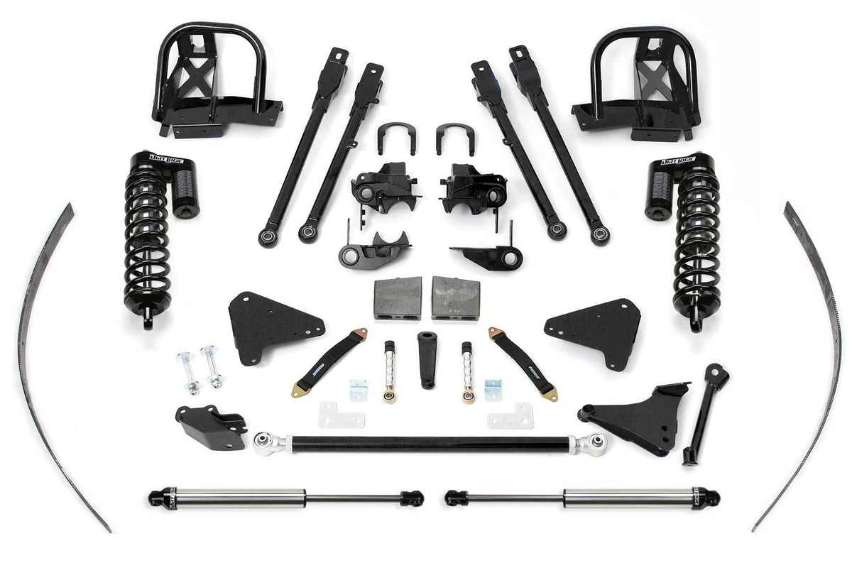 Fabtech K2024DL 8in. 4LINK SYS W/DLSS 4.0 C/O/RR DLSS W/BLOCK/ADDALEAF 00-04FORD F250/350 4WD GA