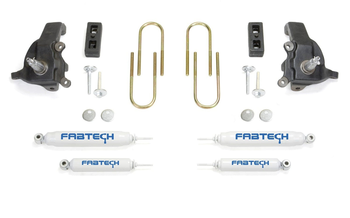 Fabtech K2070 3.5in. SPINDLE SYS W/PERF SHKS 97-03 FORD F150/04 HERITAGE 2WD TRUCK 5 LUG/F250