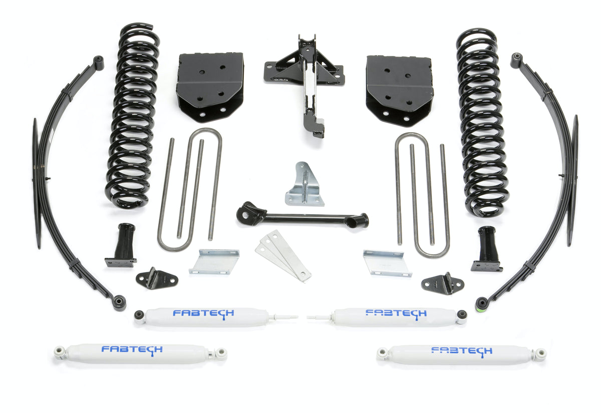 Fabtech K2127 8in. BASIC SYS W/PERF SHKS/RR LF SPRNGS 2008-11 FORD F250/350 4WD