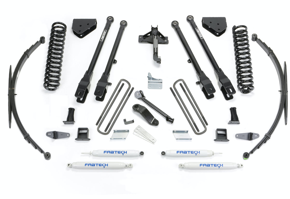 Fabtech K2129 8in. 4LINK SYS W/COILS/RR LF SPRNGS/PERF SHKS 2008-11 FORD F250/350 4WD